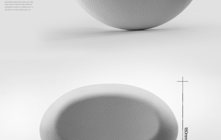 白色eva圓形浴缸枕頭