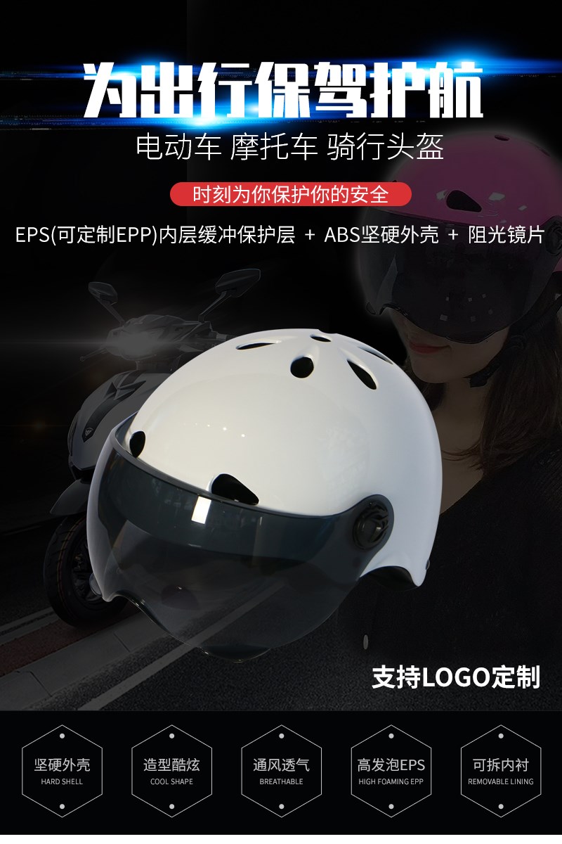 電動(dòng)車摩托車騎行頭盔